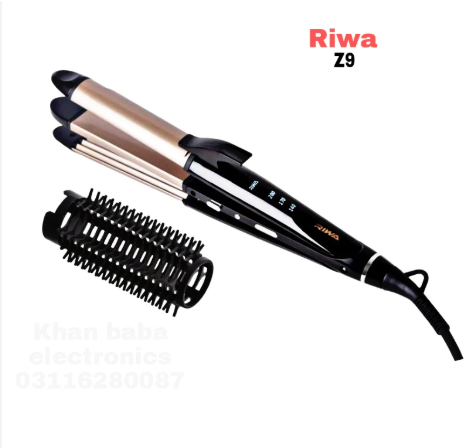 RIWA 3-in-1 Hair Straightener | Straighten, Curl & Crimp – All-in-One Styling Tool  Z(KBS)